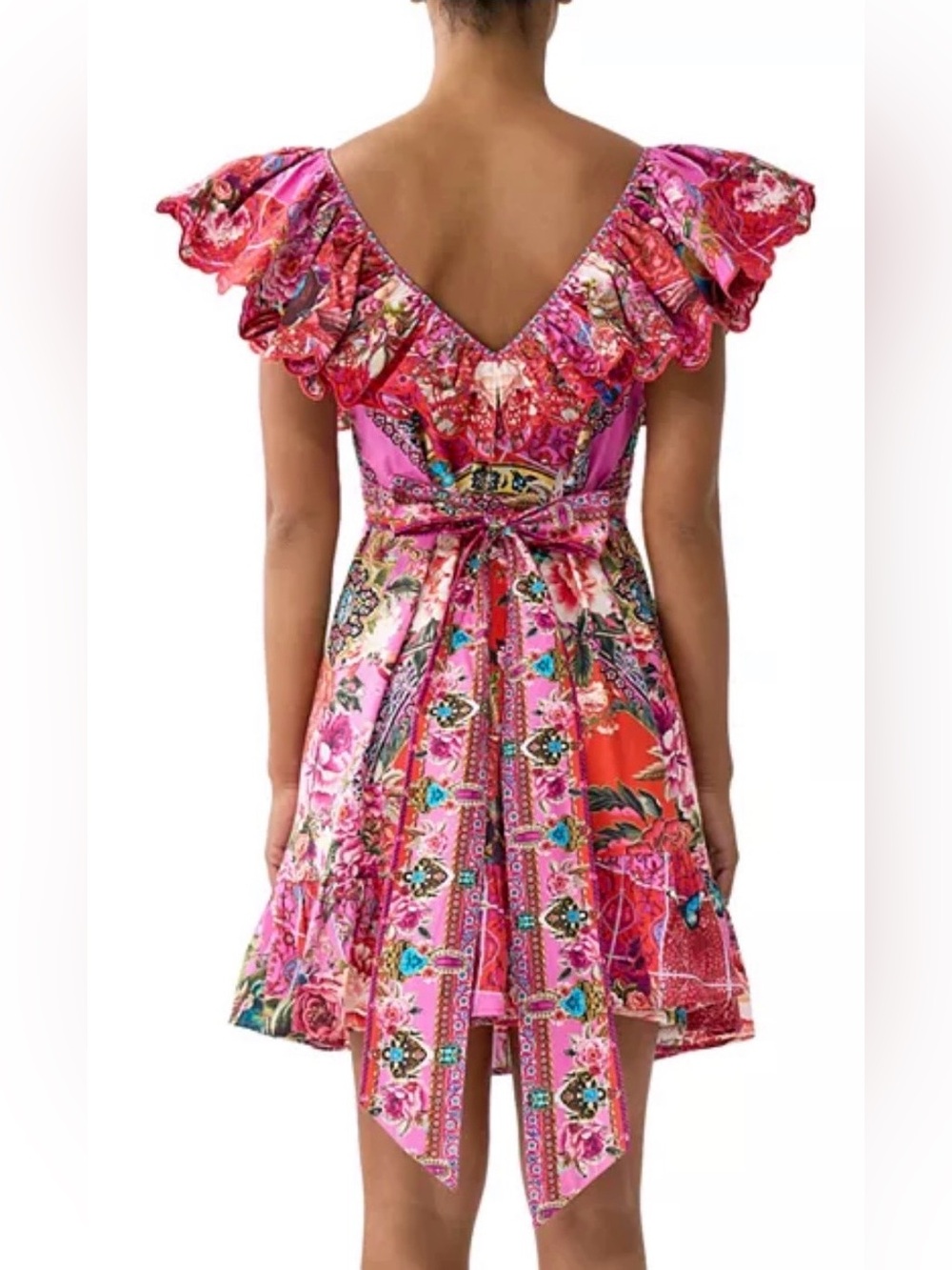 Camilla Heirloom Empire Frill-Neck Mini Dress - Picture 7 of 11